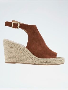 Banana Republic Brown Suede Espadrille Wedge Sandals